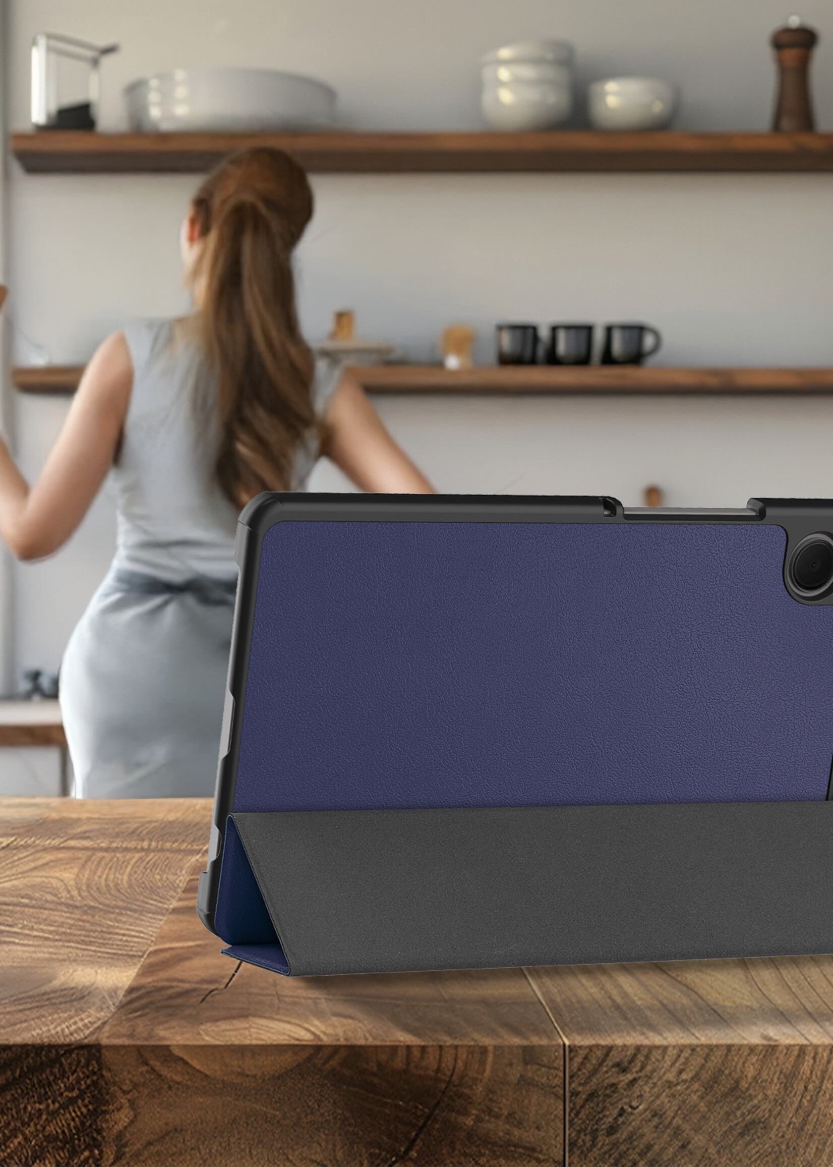 LUQ LUQ Samsung Galaxy Tab A11 Plus Hoes - Donkerblauw