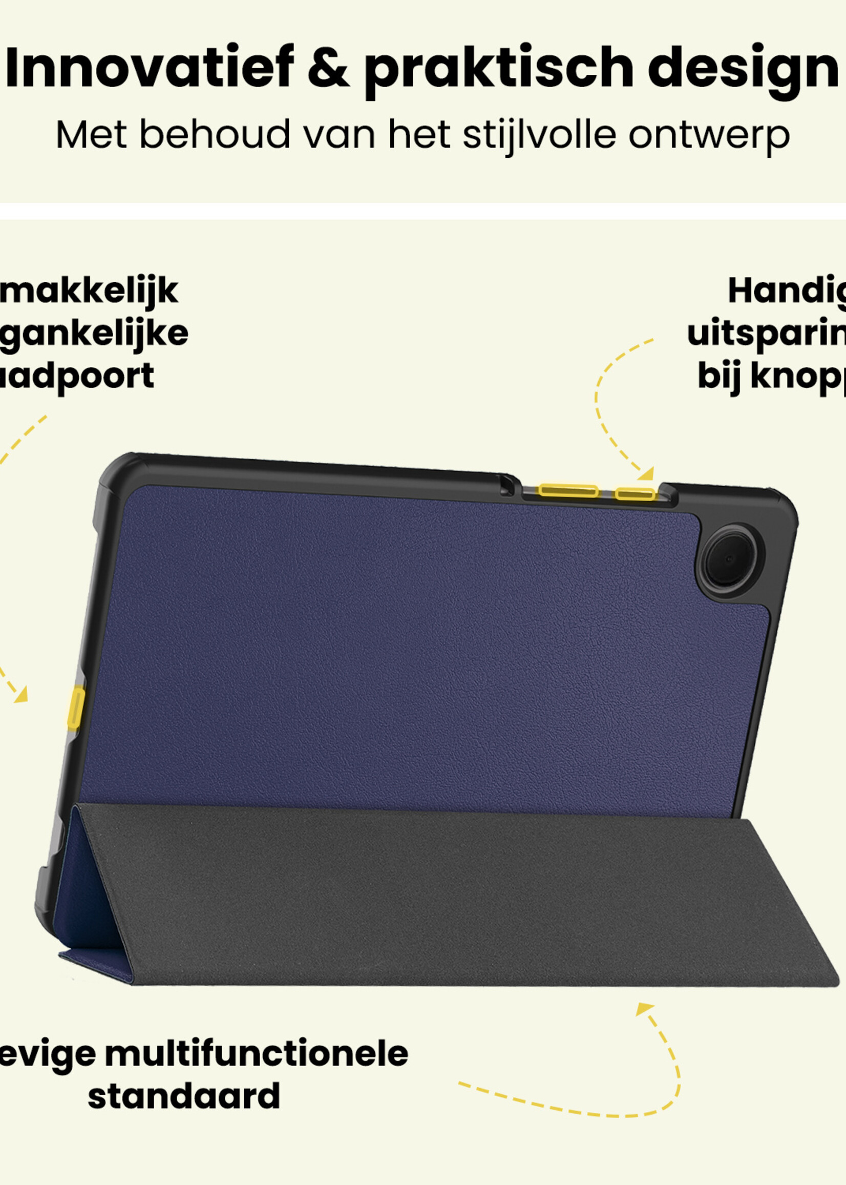 LUQ LUQ Samsung Galaxy Tab A11 Plus Hoes - Donkerblauw