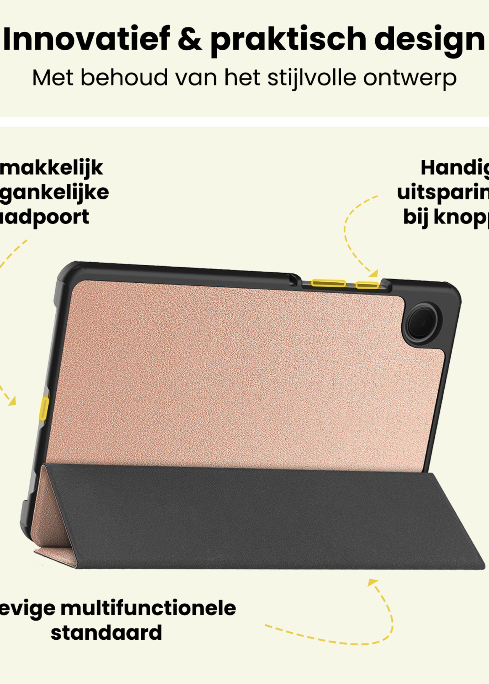 LUQ LUQ Samsung Galaxy Tab A11 Plus Hoes - Rose Goud