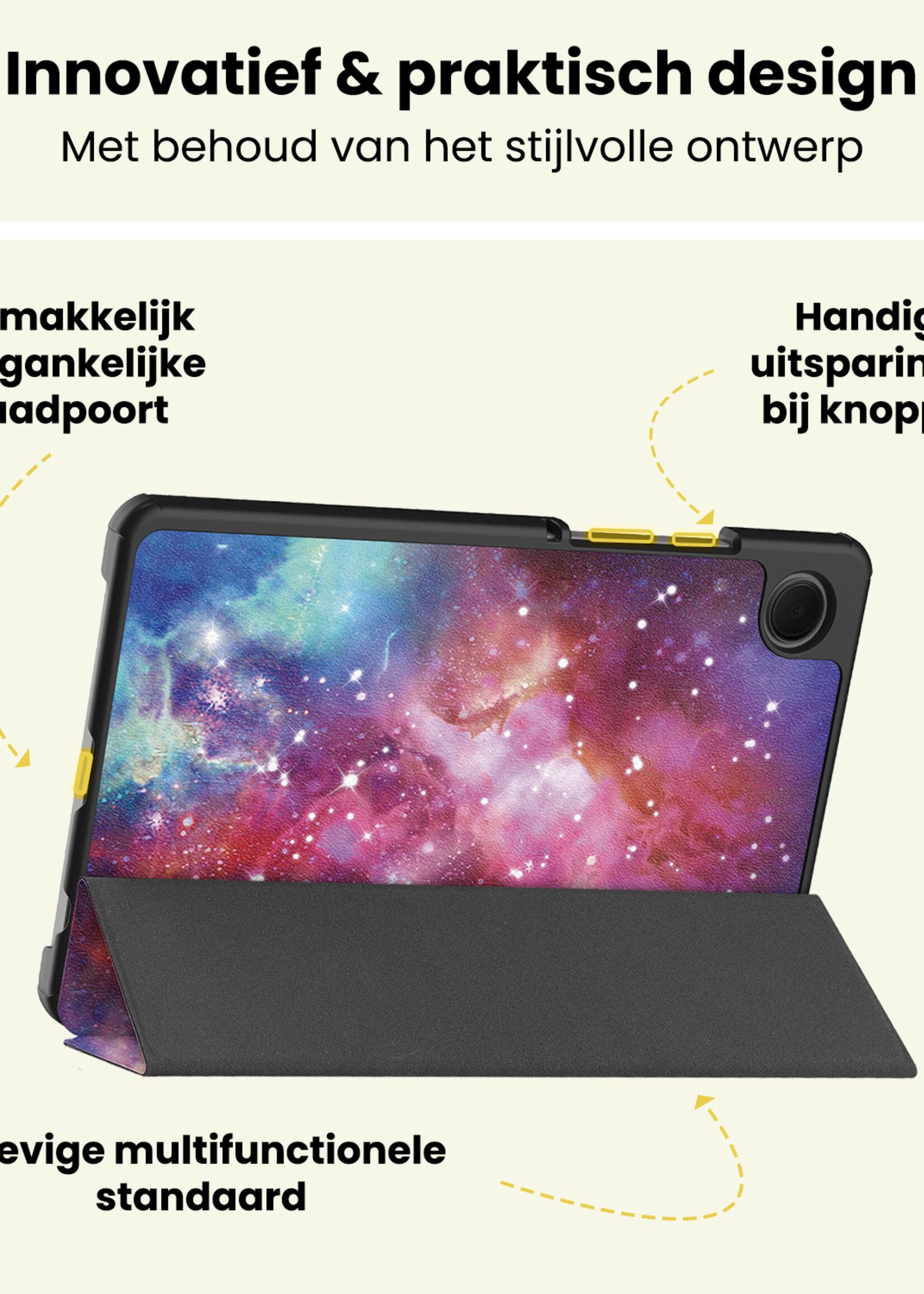 LUQ LUQ Samsung Galaxy Tab A11 Plus Hoes Met Screenprotector - Galaxy