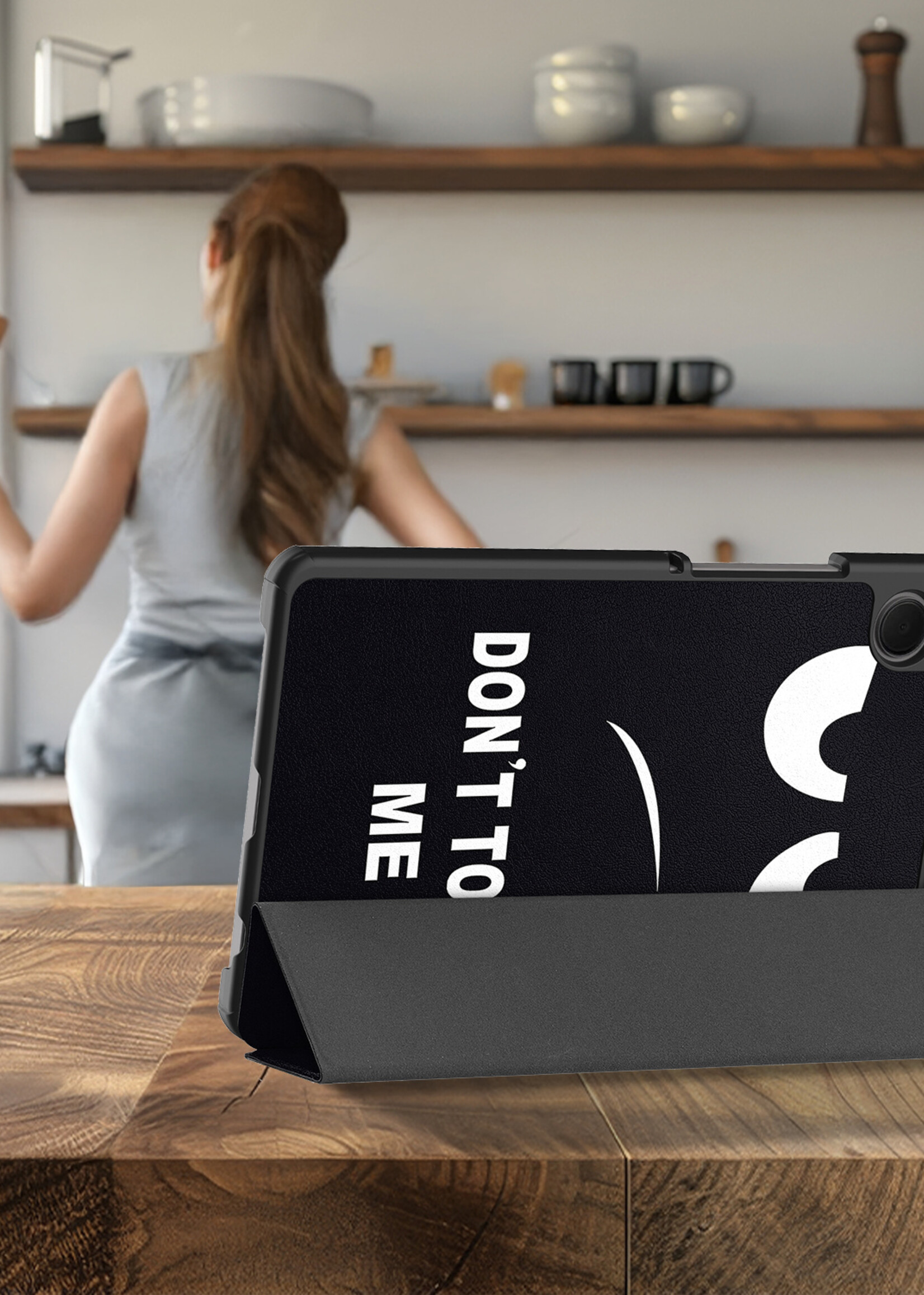 LUQ LUQ Samsung Galaxy Tab A11 Plus Hoes Met Screenprotector - Don't touch me