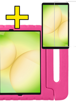 LUQ LUQ Samsung Galaxy Tab A11 Plus Kinderhoes Met Screenprotector - Roze