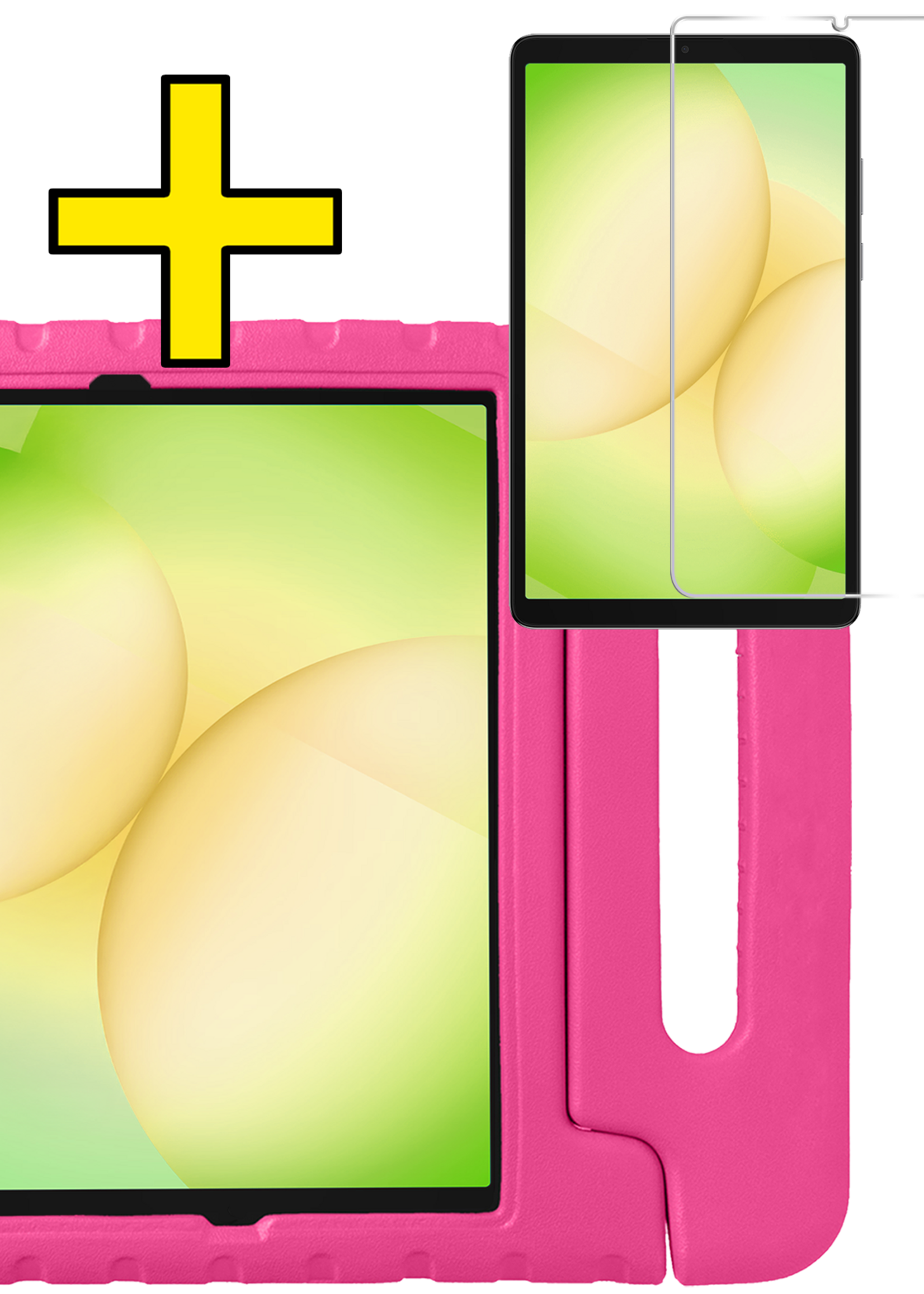 LUQ LUQ Samsung Galaxy Tab A11 Plus Kinderhoes Met Screenprotector - Roze