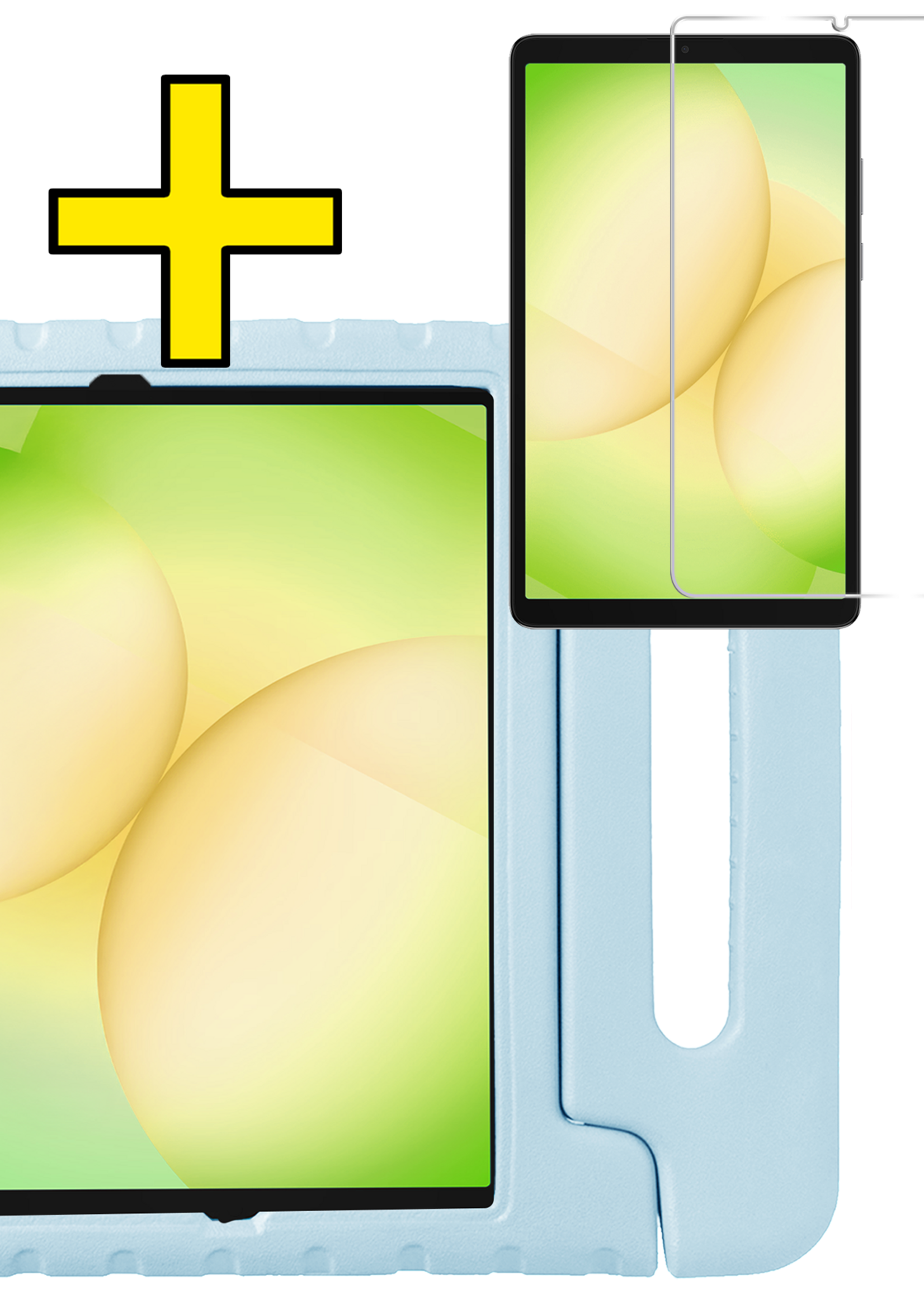 LUQ LUQ Samsung Galaxy Tab A11 Plus Kinderhoes Met Screenprotector - Sky