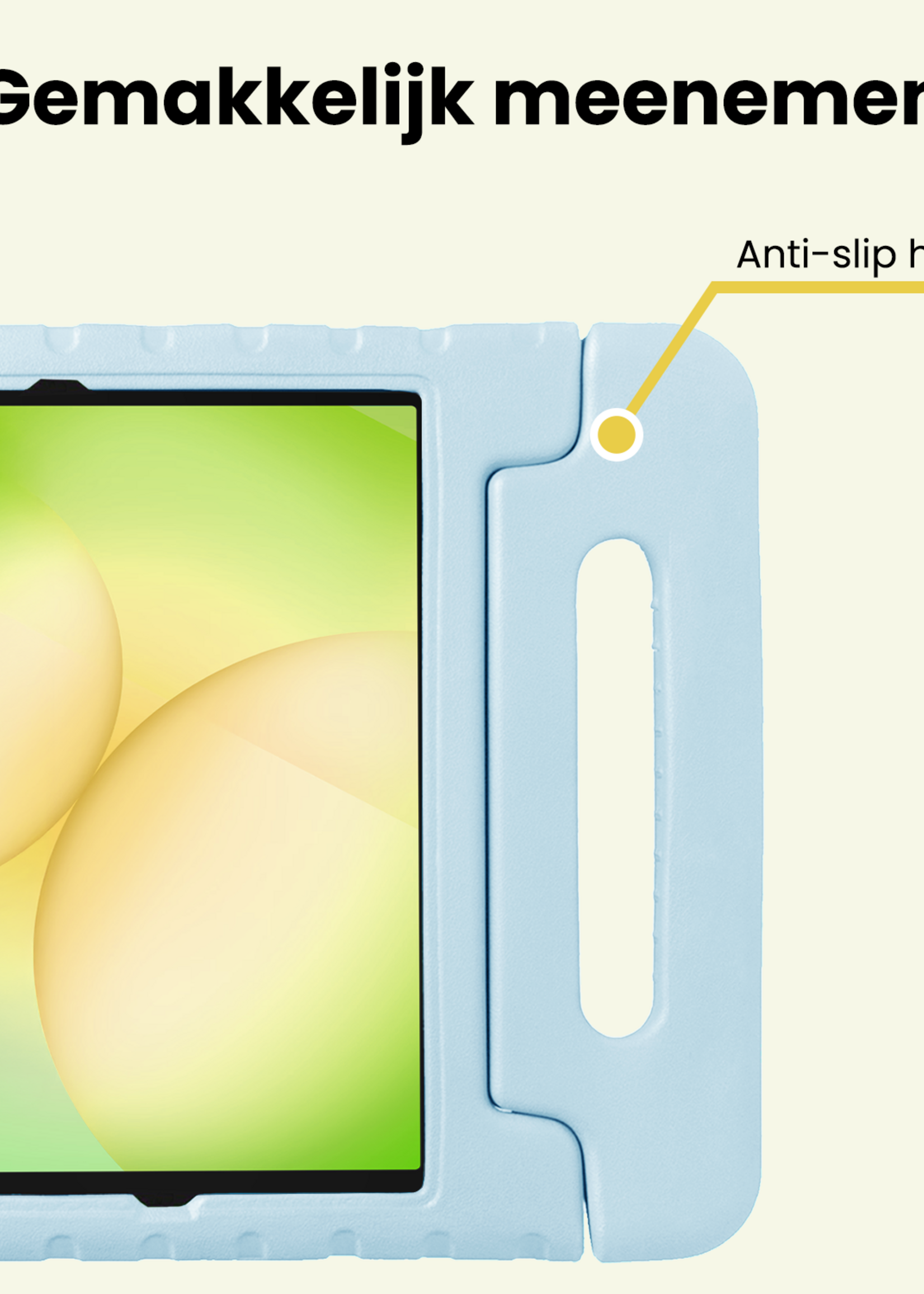 LUQ LUQ Samsung Galaxy Tab A11 Plus Kinderhoes Met Screenprotector - Sky