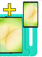 LUQ LUQ Samsung Galaxy Tab A11 Plus Kinderhoes Met Screenprotector - Turquoise