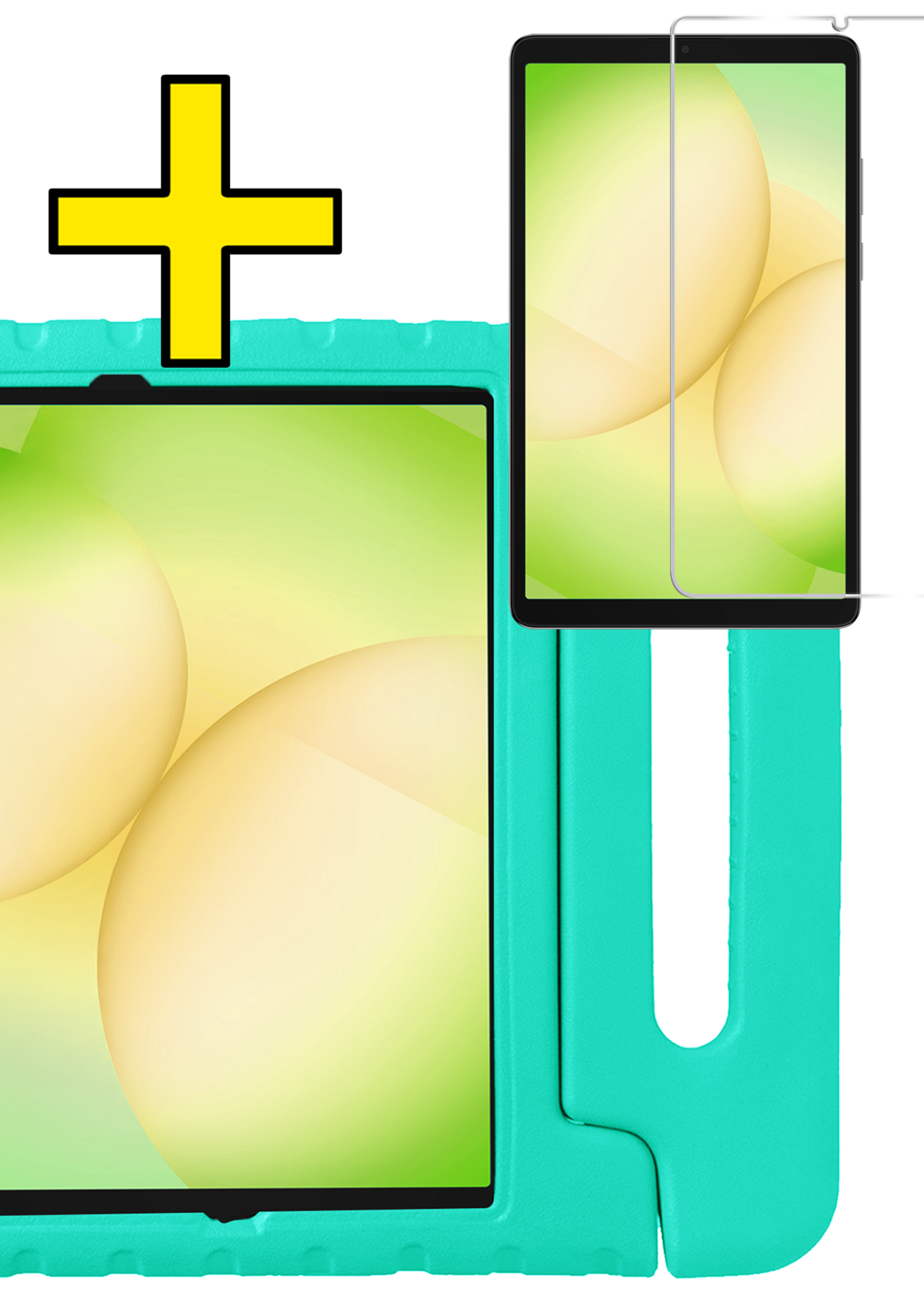 LUQ LUQ Samsung Galaxy Tab A11 Plus Kinderhoes Met Screenprotector - Turquoise