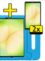 LUQ LUQ Samsung Galaxy Tab A11 Plus Kinderhoes Met 2x Screenprotector - Blauw