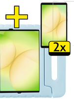 LUQ LUQ Samsung Galaxy Tab A11 Plus Kinderhoes Met 2x Screenprotector - Sky