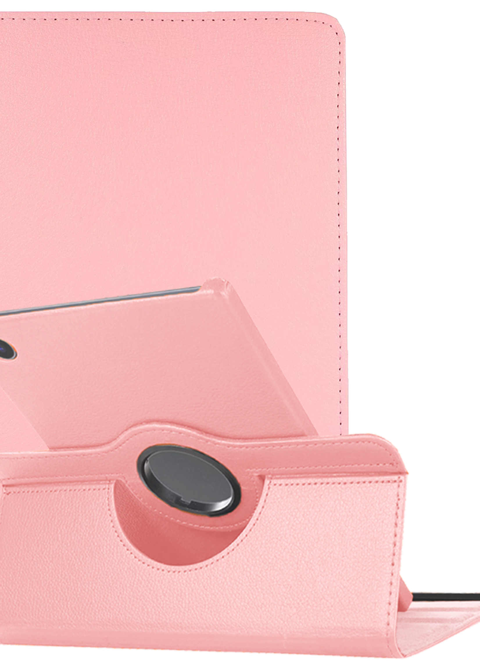 LUQ LUQ Samsung Galaxy Tab A11 Plus Hoes Draaibaar - Lichtroze