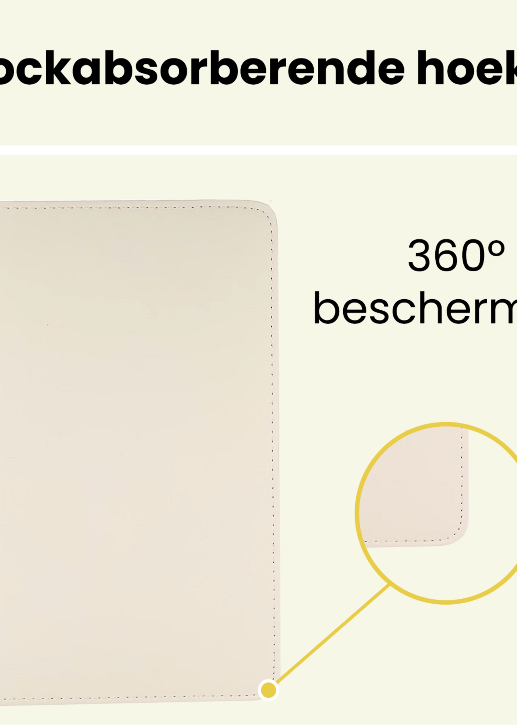 LUQ LUQ Samsung Galaxy Tab A11 Plus Hoes Draaibaar - Wit