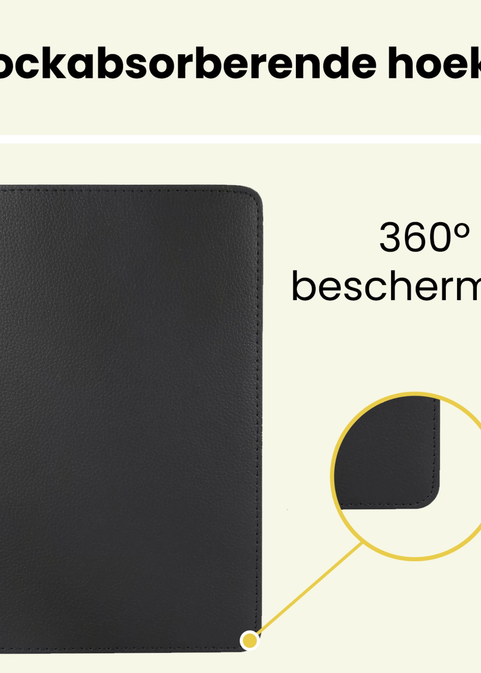 LUQ LUQ Samsung Galaxy Tab A11 Plus Hoes Draaibaar - Zwart