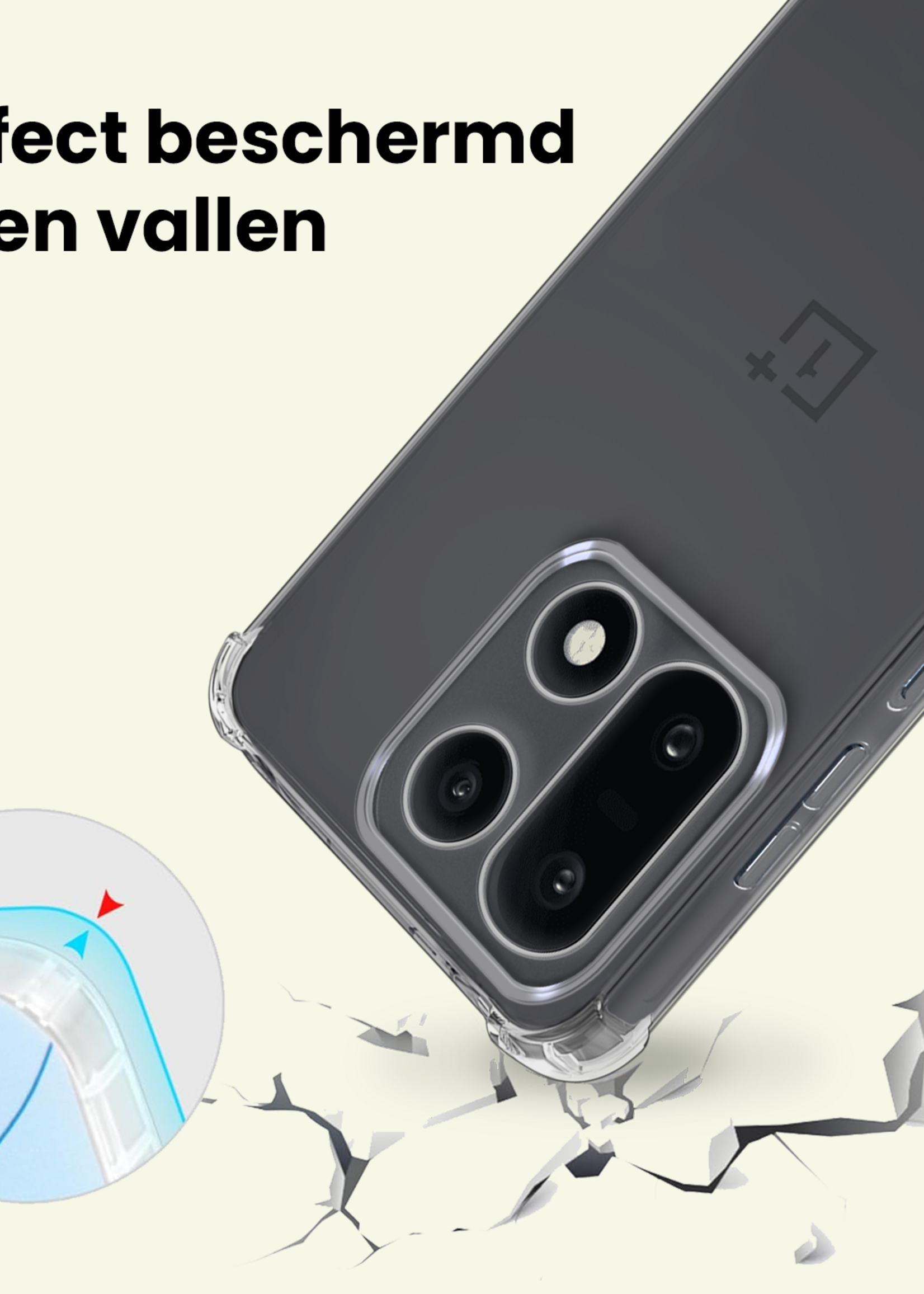 LUQ LUQ OnePlus 15 Hoesje Shockproof Met Screenprotector