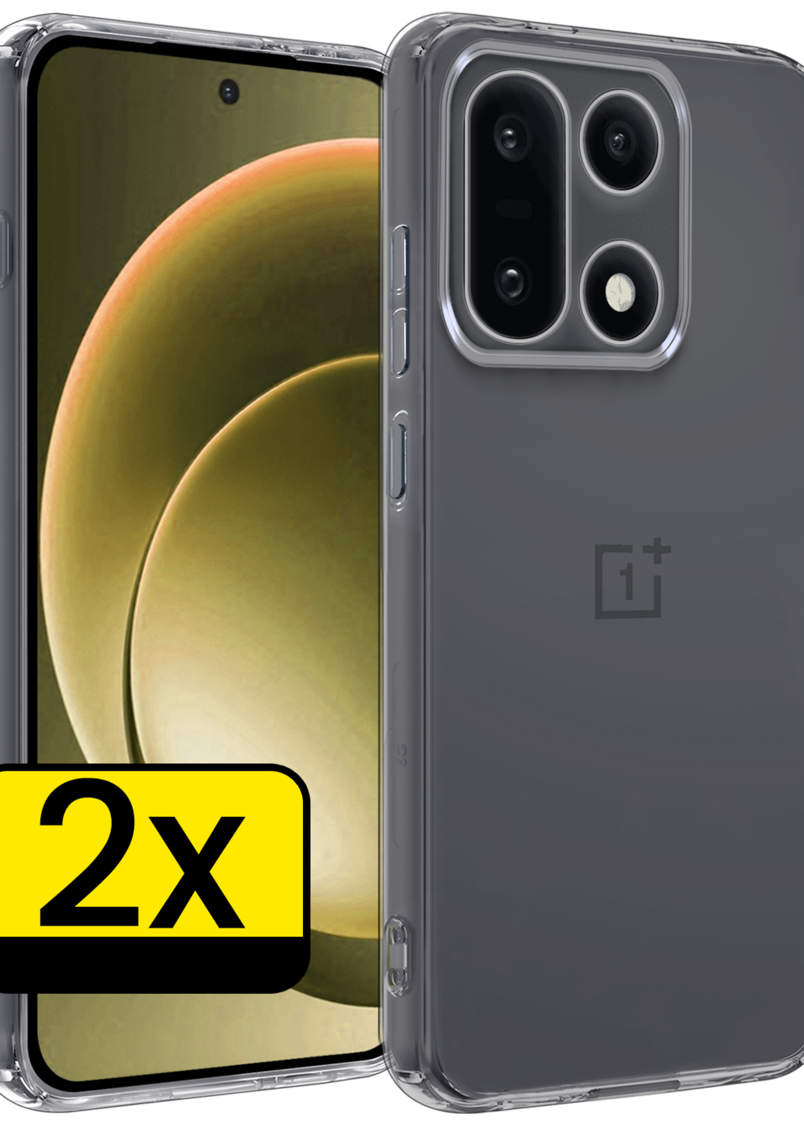 LUQ LUQ OnePlus 15 Hoesje Siliconen - Transparant - 2 PACK