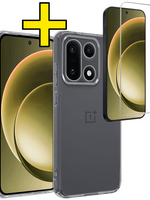 LUQ LUQ OnePlus 15 Hoesje Siliconen Met Screenprotector - Transparant