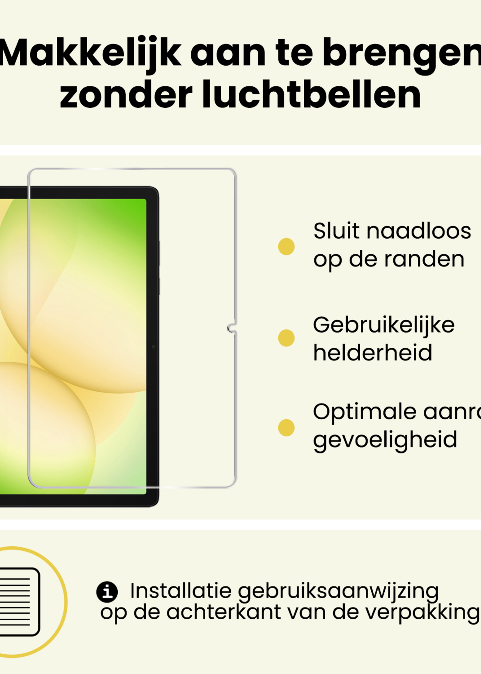 LUQ LUQ Samsung Galaxy Tab A11 Plus Screenprotector - 3 PACK