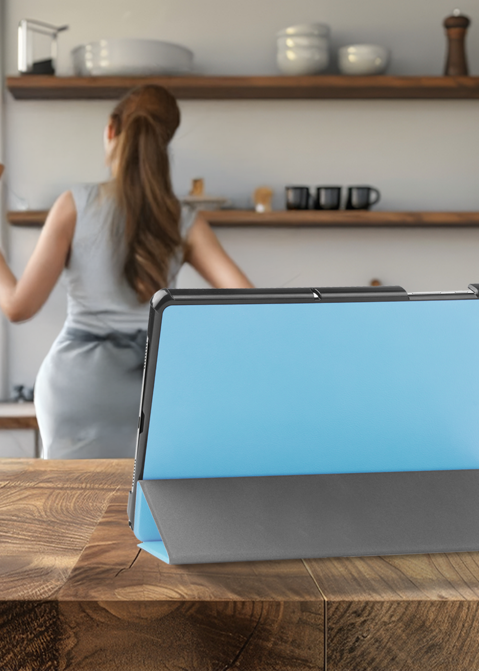 LUQ LUQ Samsung Galaxy Tab A11 Plus Hoes - Lichtblauw