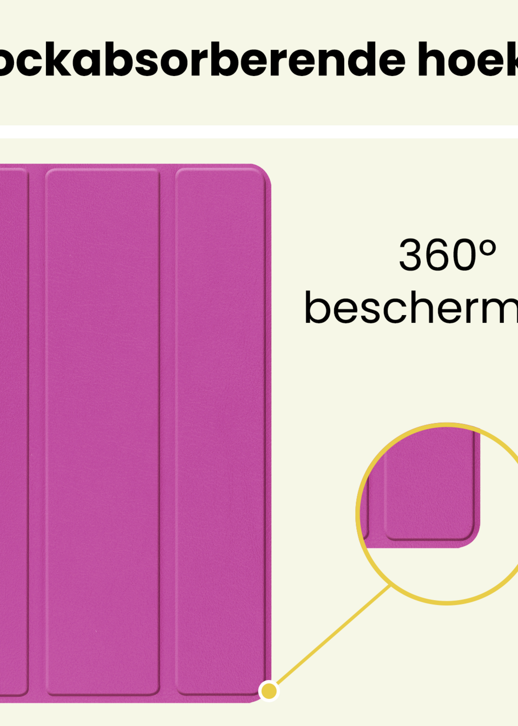 LUQ LUQ Samsung Galaxy Tab A11 Plus Hoes Met Screenprotector - Paars