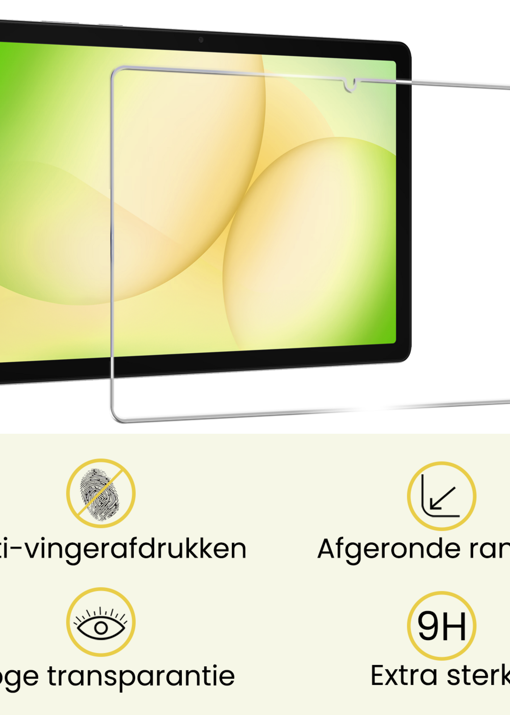 LUQ LUQ Samsung Galaxy Tab A11 Plus Hoes Met Screenprotector - Sterrenhemel