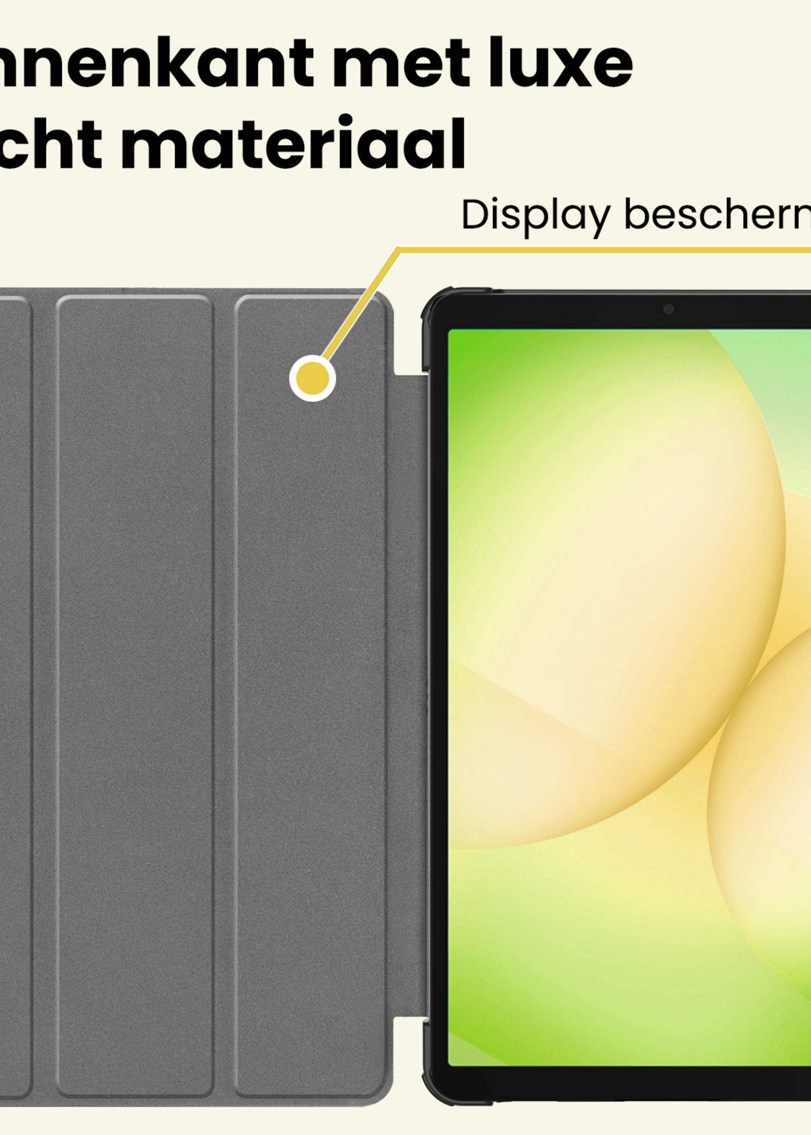 LUQ LUQ Samsung Galaxy Tab A11 Plus Hoes Met Screenprotector - Eenhoorn