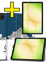 LUQ LUQ Samsung Galaxy Tab A11 Plus Hoes Met Screenprotector - Kat