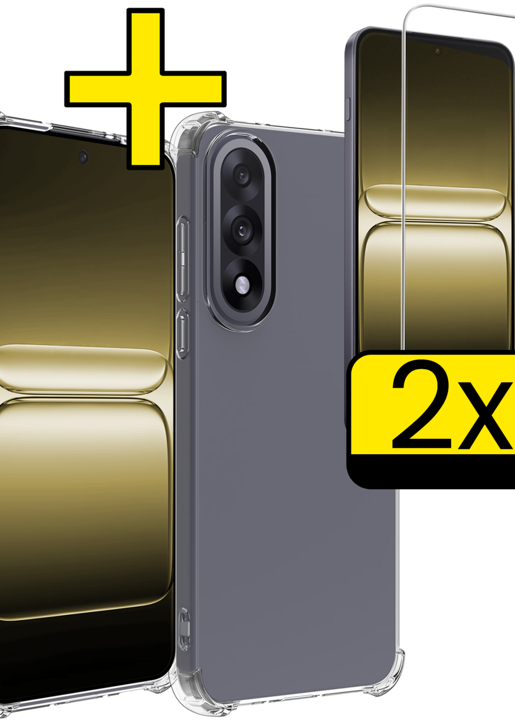 LUQ LUQ OnePlus Nord 5 Hoesje Shockproof Met 2x Screenprotector