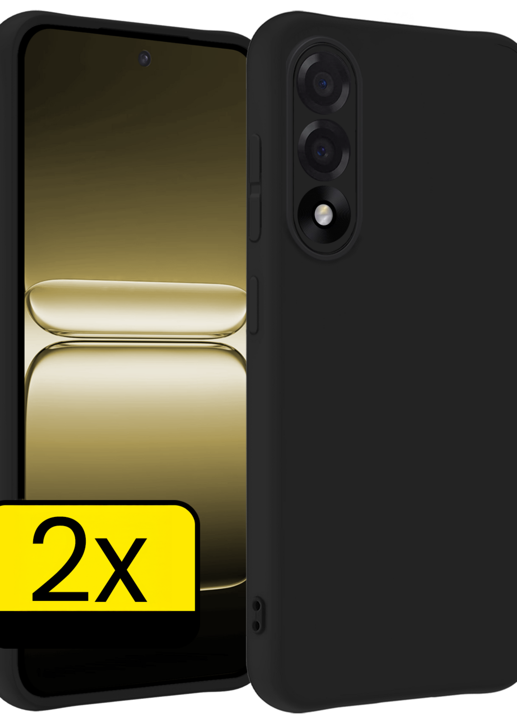 LUQ LUQ OnePlus Nord 5 Hoesje Siliconen - Zwart - 2 PACK