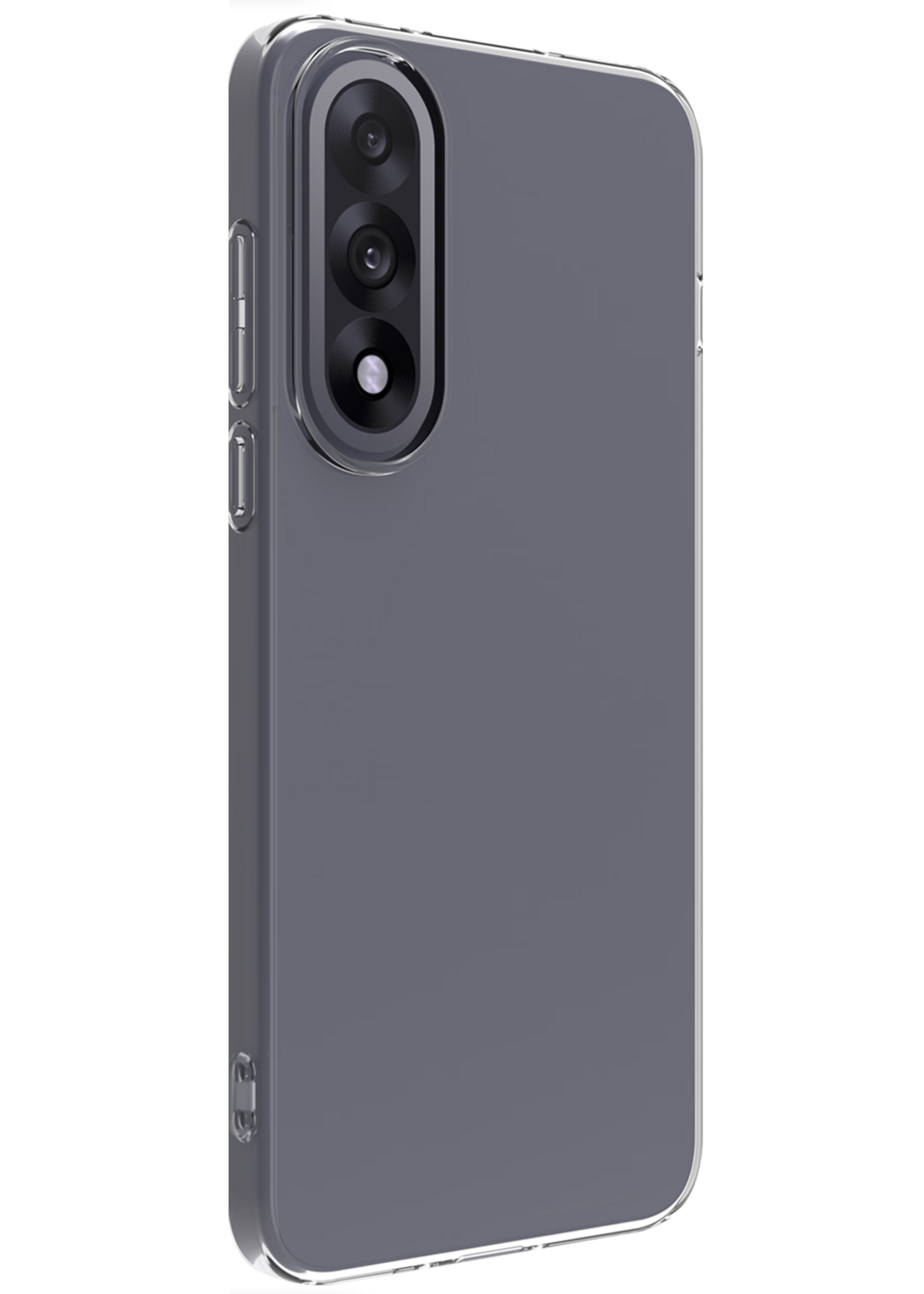 LUQ LUQ OnePlus Nord 5 Hoesje Siliconen Met Screenprotector - Transparant