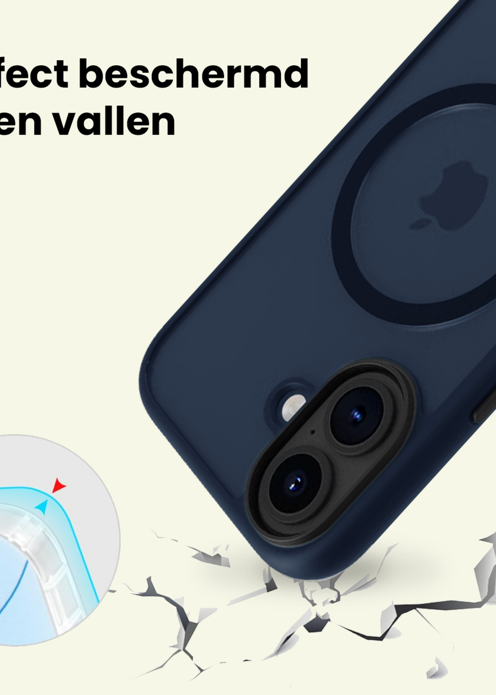 LUQ LUQ iPhone 17 Magsafe Hoesje - Donkerblauw