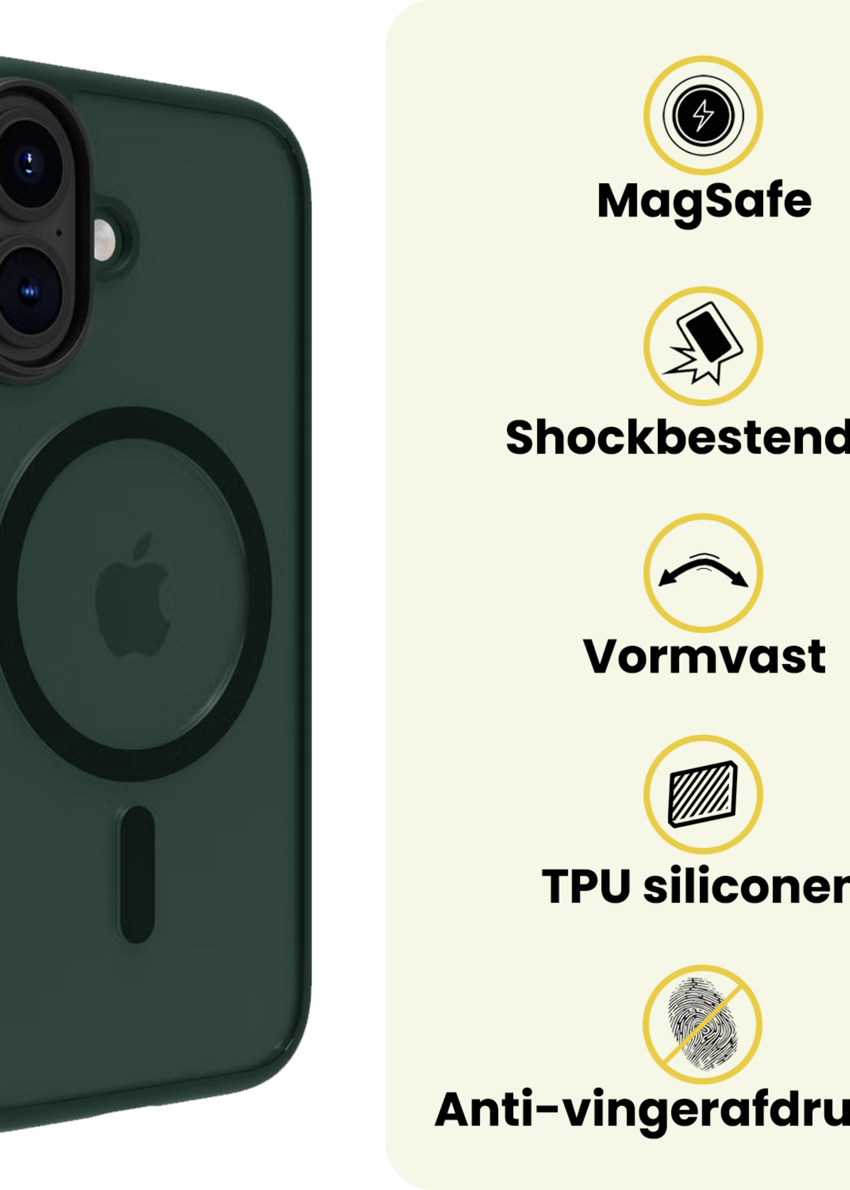 LUQ LUQ iPhone 17 Magsafe Hoesje - Donkergroen
