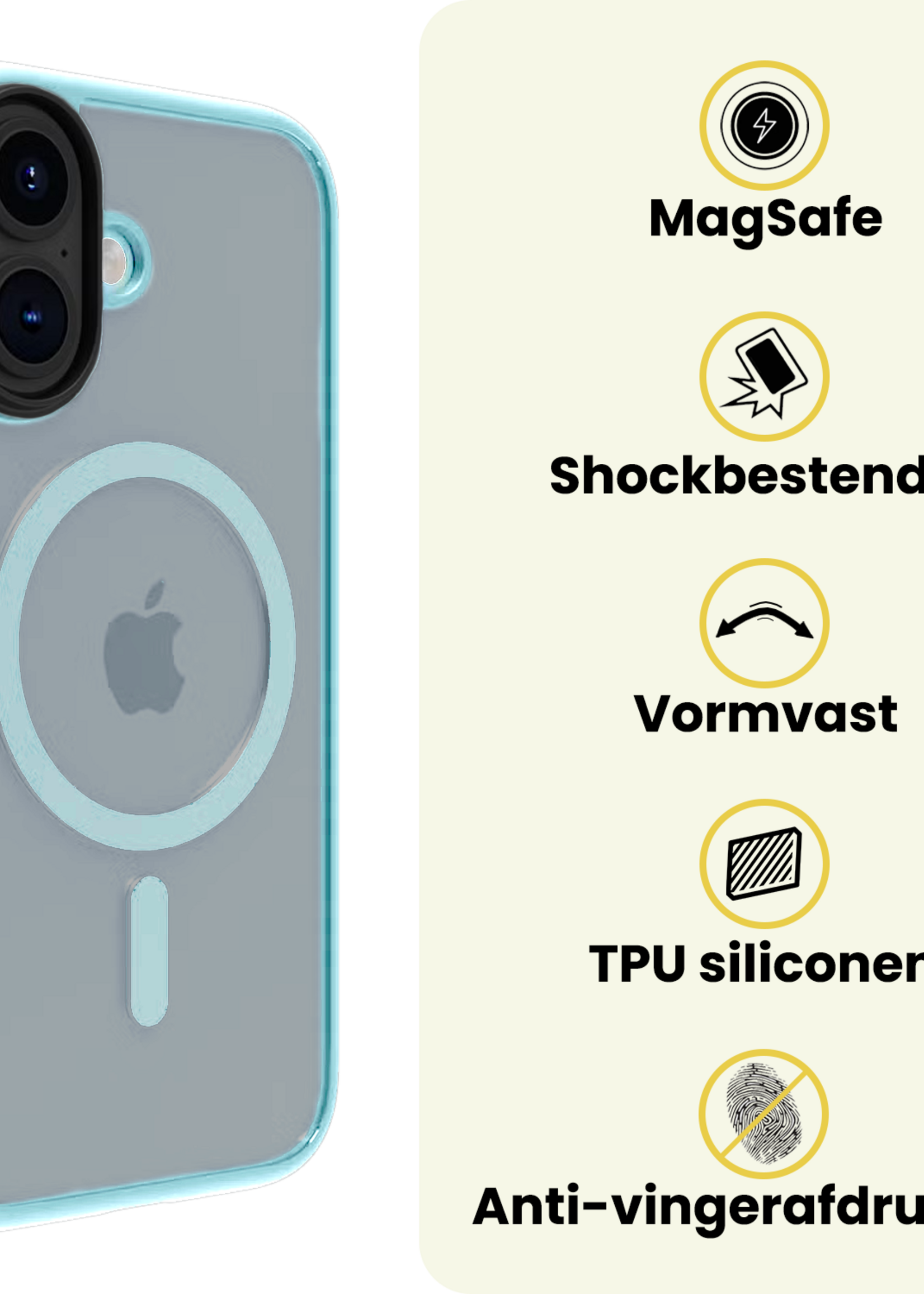 LUQ LUQ iPhone 17 Magsafe Hoesje - Lichtblauw