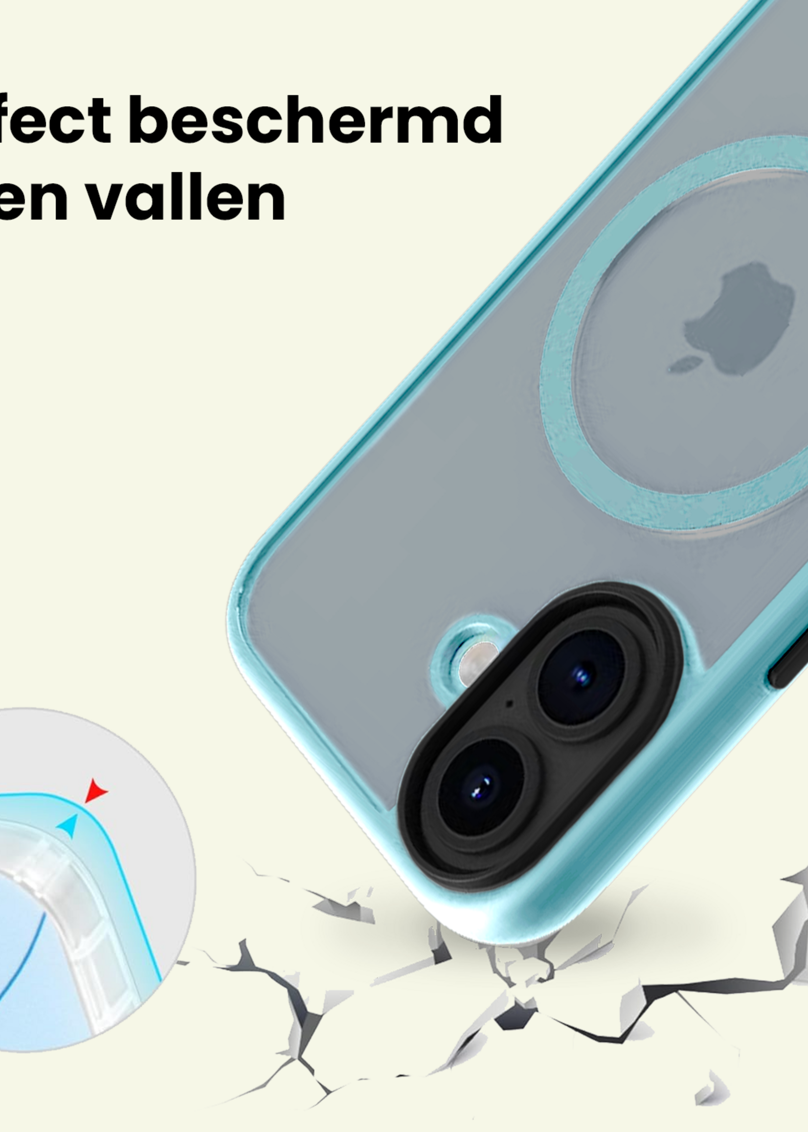 LUQ LUQ iPhone 17 Magsafe Hoesje - Lichtblauw