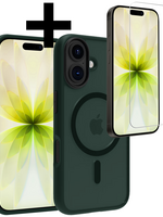 LUQ LUQ iPhone 17 Magsafe Hoesje Donkergroen Met Screenprotector