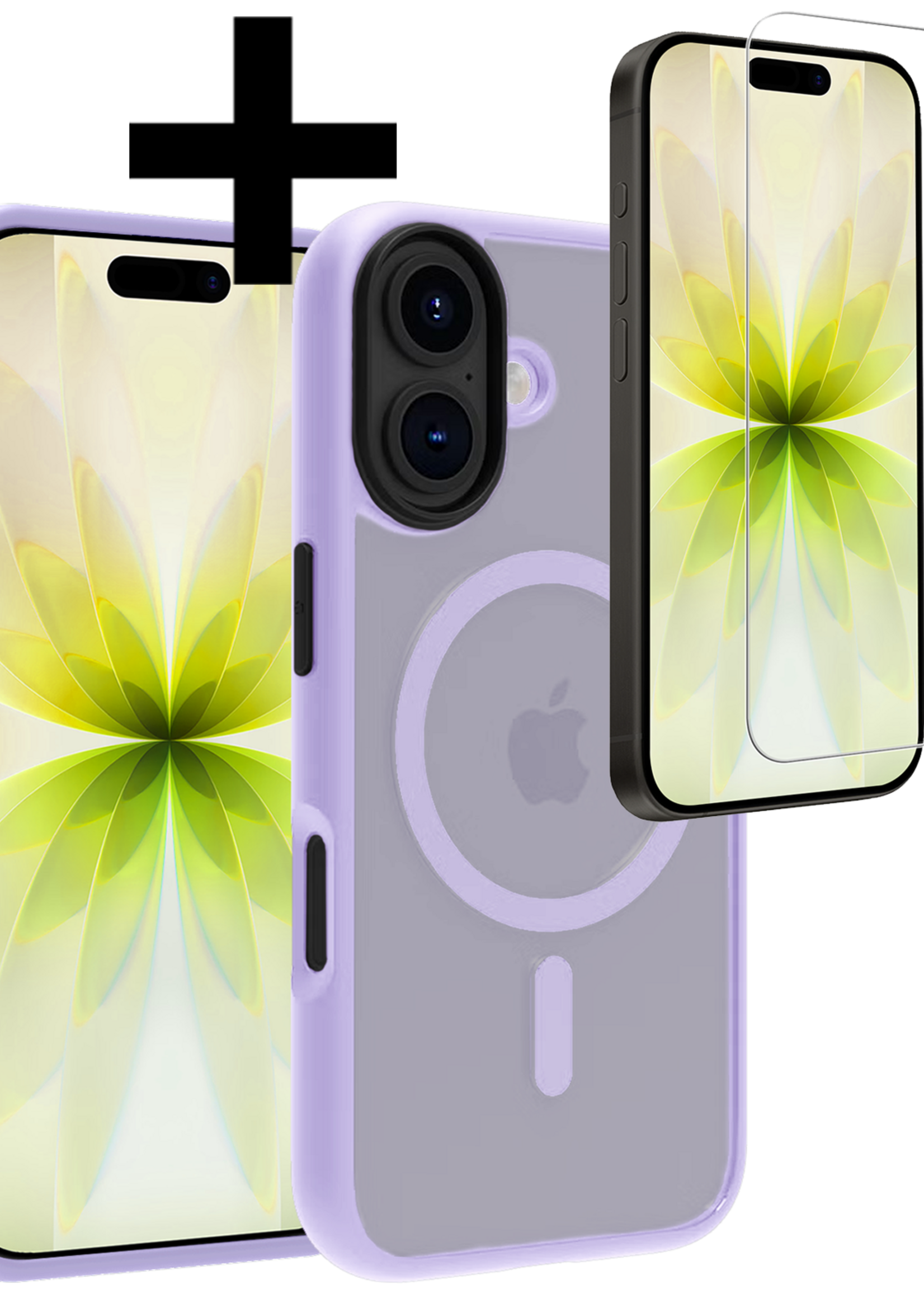 LUQ LUQ iPhone 17 Magsafe Hoesje Lila Met Screenprotector