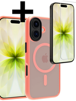 LUQ LUQ iPhone 17 Magsafe Hoesje Perzik Met Screenprotector