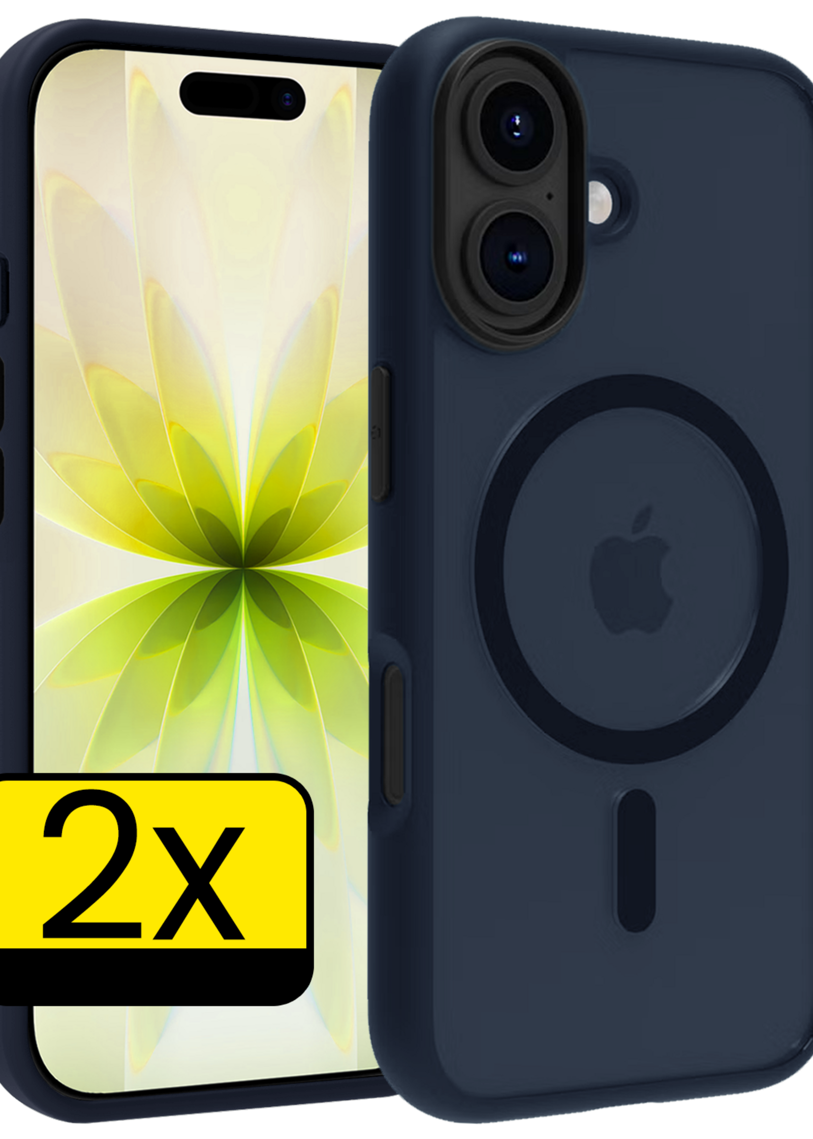 LUQ LUQ iPhone 17 Magsafe Hoesje - Donkerblauw - 2 PACK