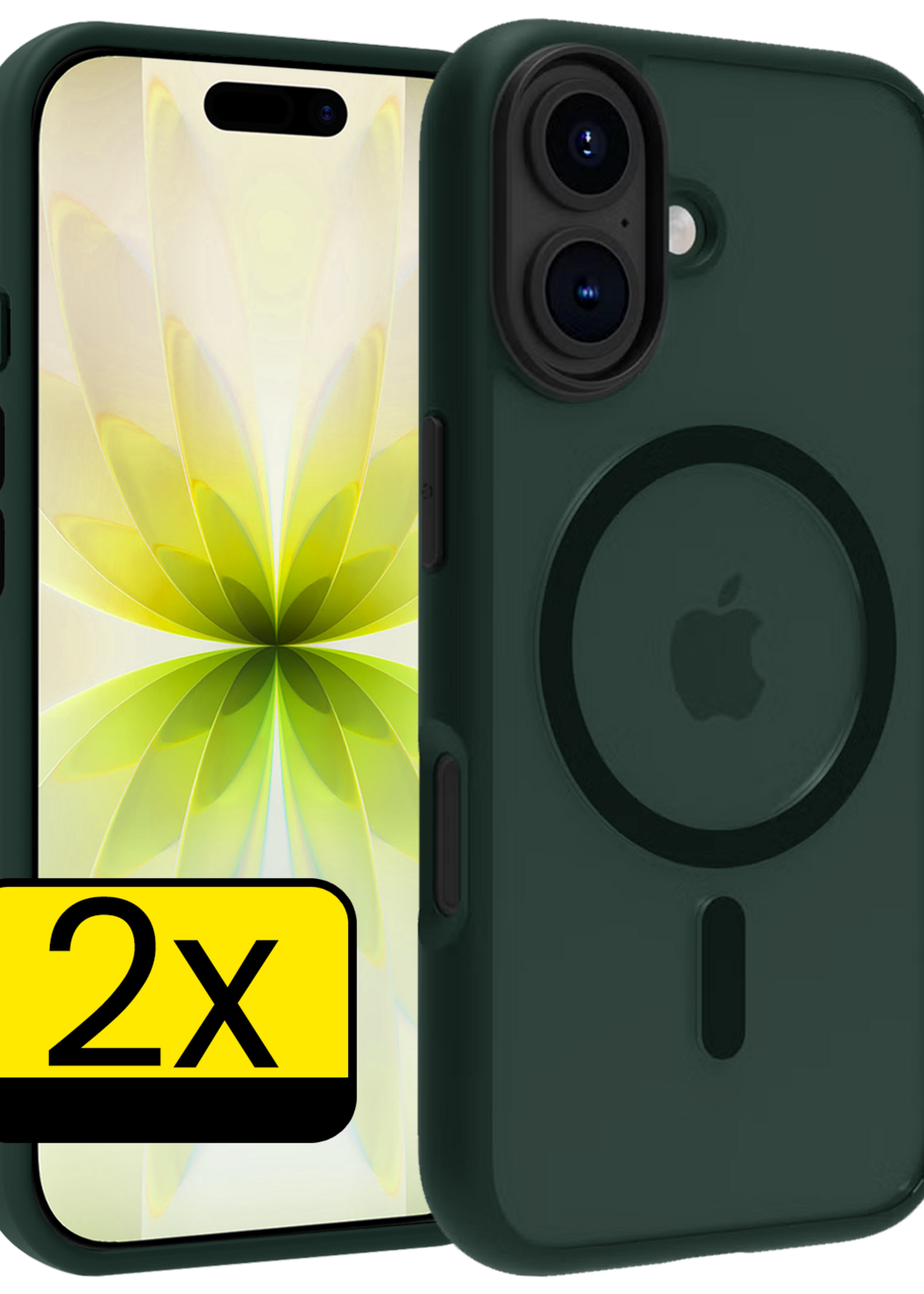 LUQ LUQ iPhone 17 Magsafe Hoesje - Donkergroen - 2 PACK