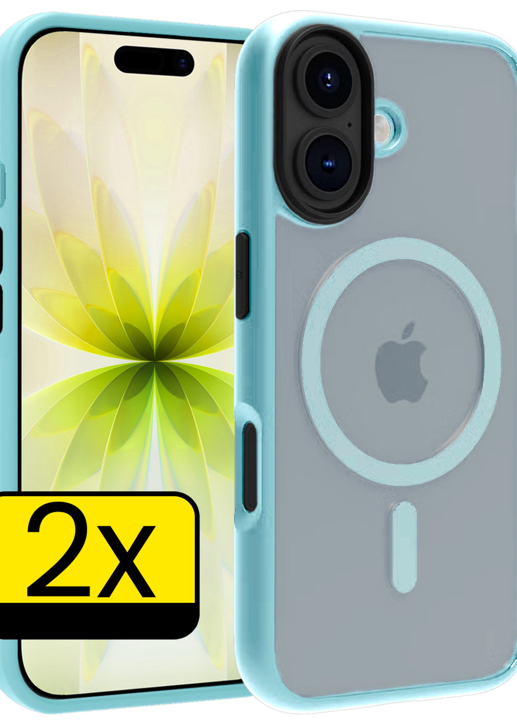 LUQ LUQ iPhone 17 Magsafe Hoesje - Lichtblauw - 2 PACK