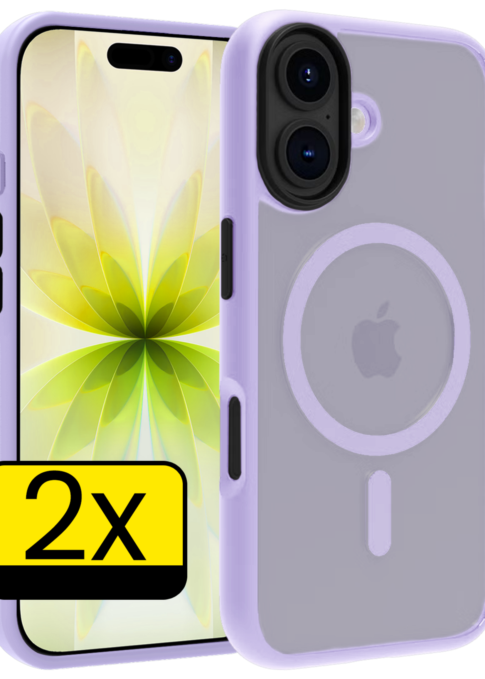 LUQ LUQ iPhone 17 Magsafe Hoesje - Lila - 2 PACK