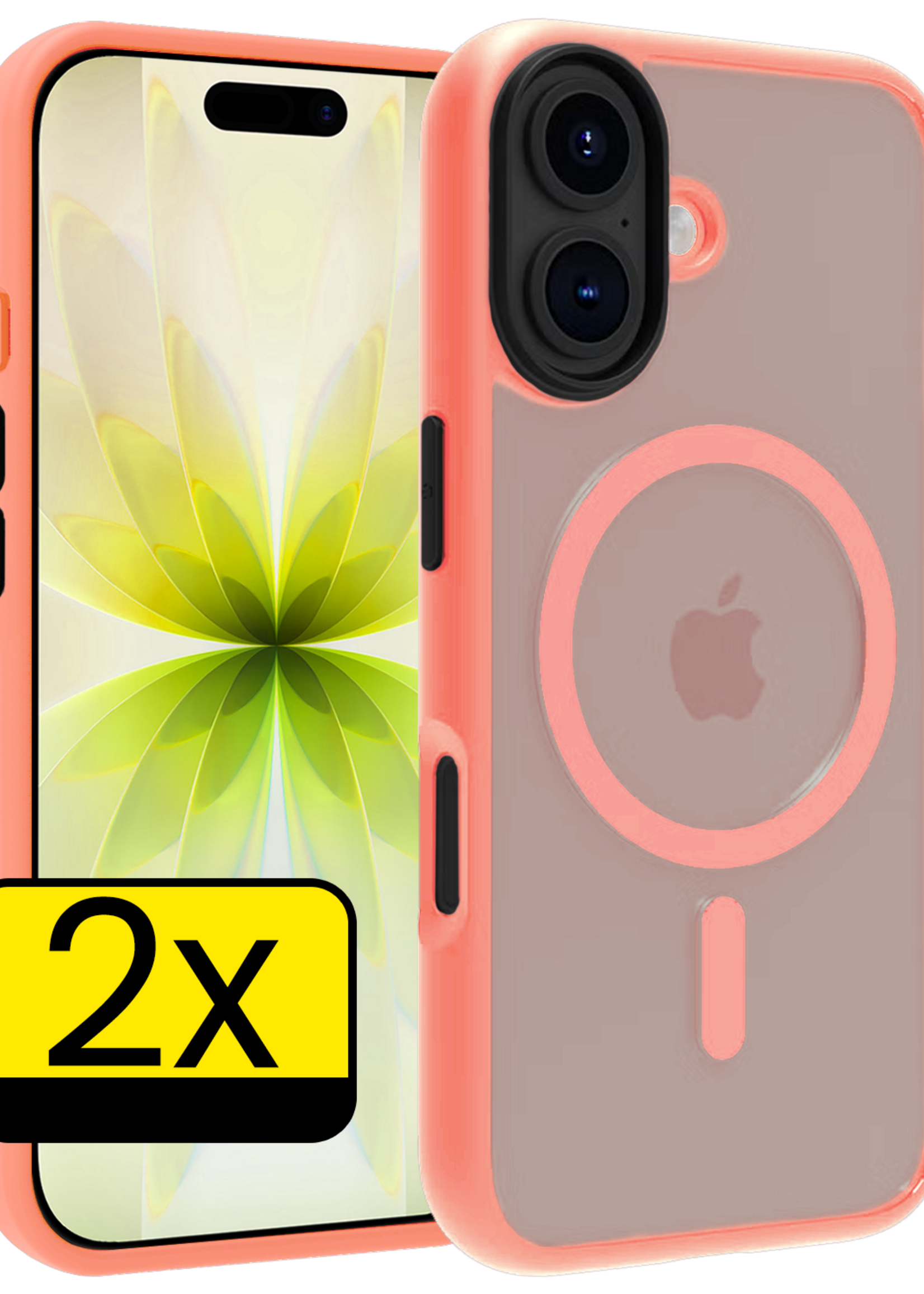 LUQ LUQ iPhone 17 Magsafe Hoesje - Perzik - 2 PACK