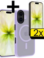LUQ LUQ iPhone 17 Magsafe Hoesje Lila Met 2x Screenprotector
