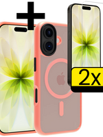 LUQ LUQ iPhone 17 Magsafe Hoesje Perzik Met 2x Screenprotector