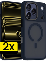 LUQ LUQ iPhone 17 Pro Magsafe Hoesje - Donkerblauw - 2 PACK