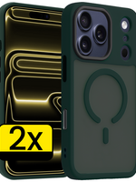 LUQ LUQ iPhone 17 Pro Max Magsafe Hoesje - Donkergroen - 2 PACK