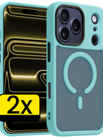 LUQ LUQ iPhone 17 Pro Max Magsafe Hoesje - Lichtblauw - 2 PACK