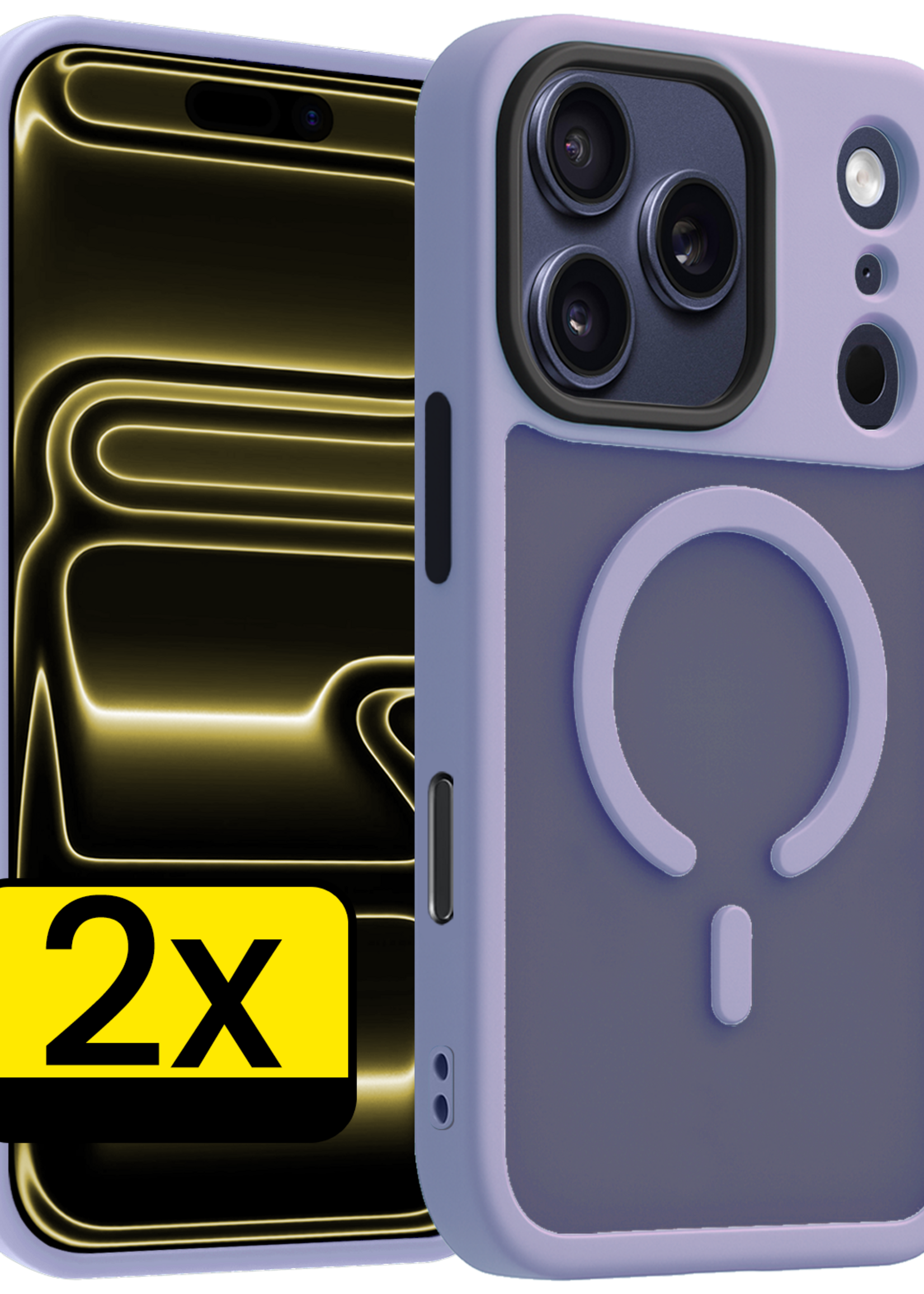 LUQ LUQ iPhone 17 Pro Max Magsafe Hoesje - Lila - 2 PACK