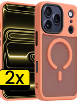 LUQ LUQ iPhone 17 Pro Max Magsafe Hoesje - Perzik - 2 PACK