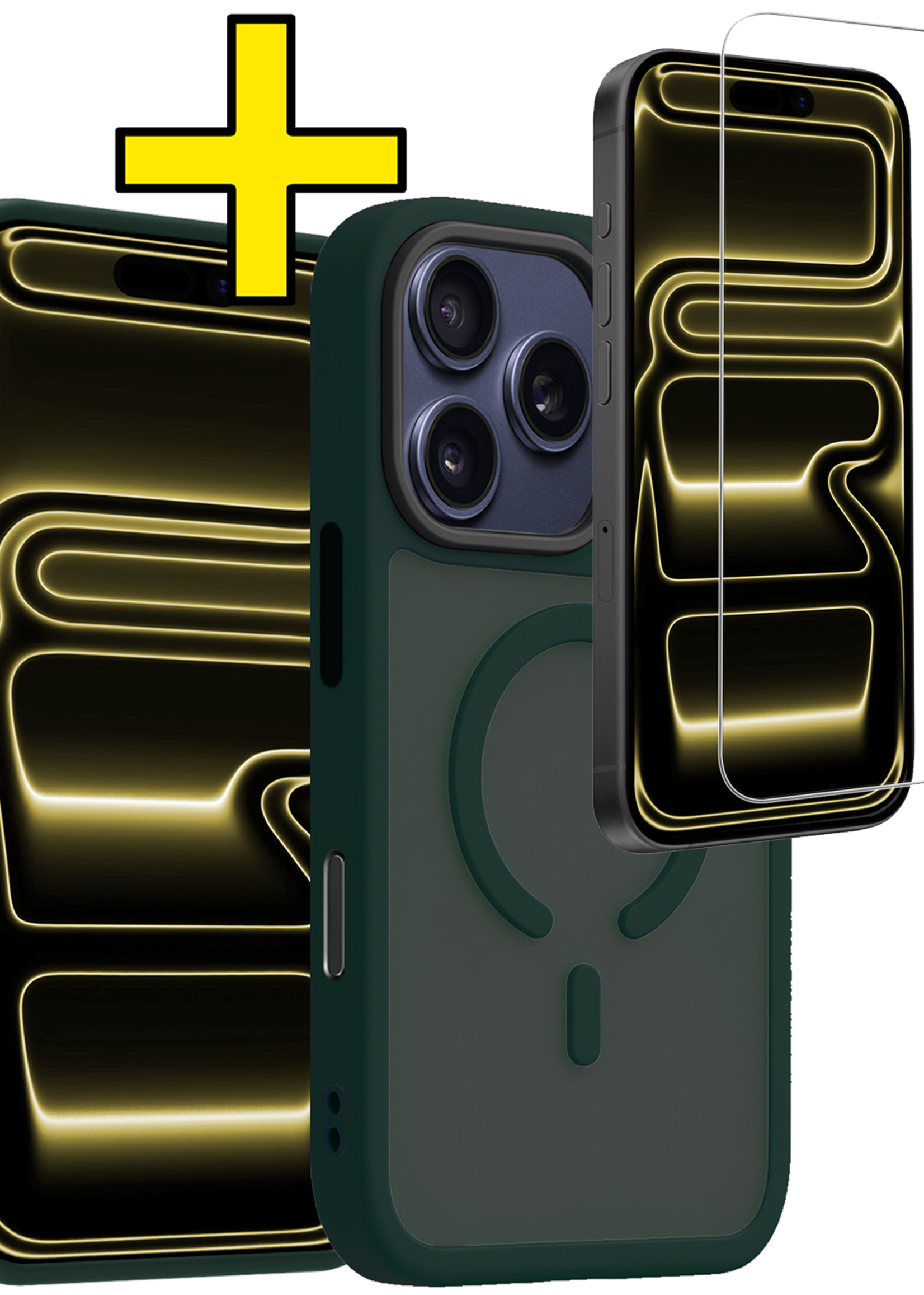 LUQ LUQ iPhone 17 Pro Max Magsafe Hoesje Donkergroen Met Screenprotector