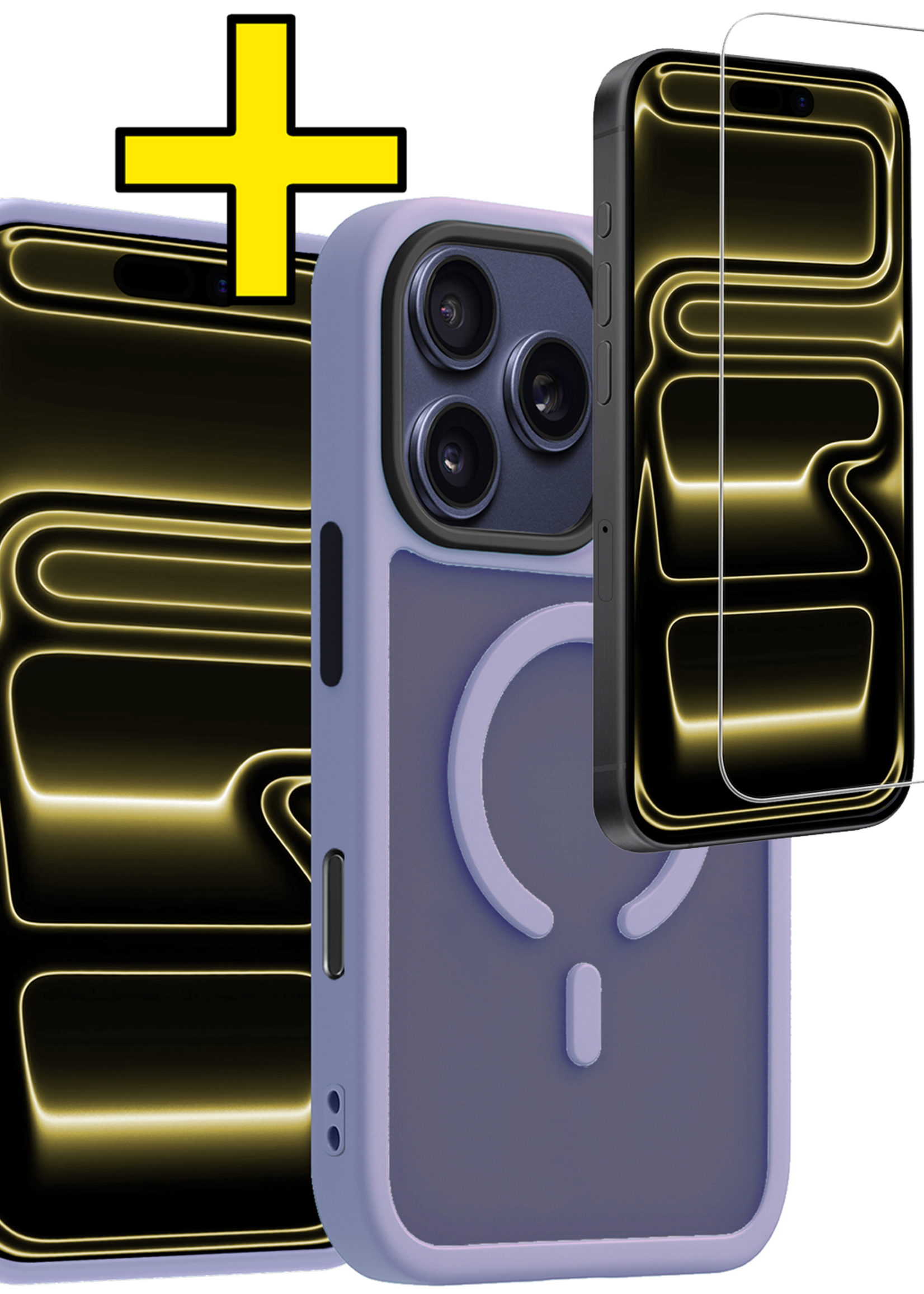 LUQ LUQ iPhone 17 Pro Max Magsafe Hoesje Lila Met Screenprotector