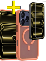 LUQ LUQ iPhone 17 Pro Max Magsafe Hoesje Perzik Met Screenprotector